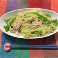 なつっこりー's cooksnap of when they made 簡単！シンプル！バジルソースパスタ.