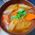 うーさき's cooksnap of when they made 袋井農業女子味噌ちゃんこ.