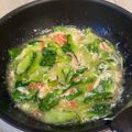 みーつー's cooksnap of when they made 青梗菜のふわふわカニカマあんかけ♪.