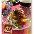 フジぽん's cooksnap of when they made おひとりさまのキムチトマトでおつまみ冷奴.