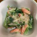 クックHDP0M2☆'s cooksnap of when they made タコと菜の花の辛子味噌和え.