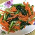 まりっコぐらし's cooksnap of when they made 簡単で栄養満点！小松菜とにんじんのナムル.