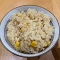 ママメイン！時々子供's cooksnap of when they made コーン缶で簡単！コーンの炊き込みごはん.
