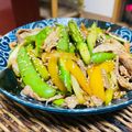 料理男子部🍻's cooksnap of when they made アスパラとスナップエンドウの回鍋肉.