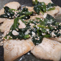 fu♪♪'s cooksnap of when they made 鶏肉とほうれん草とわさポン炒め.