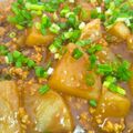 賄いのおばちゃん's cooksnap of when they made 大根のカレーそぼろ煮.