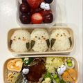 Maro522☆'s cooksnap of when they made 仲良し首まげシマエナガ弁当☆キャラ弁.