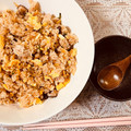 わたしはタヌキ's cooksnap of when they made ラーメン屋さん直伝 簡単 ねぎと卵の炒飯.