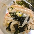 ムーヒツジ's cooksnap of when they made 節約おかず＠もやしと韓国海苔のナムル.