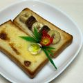 にきけん's cooksnap of when they made 幸せ感じる♡チョコバナナ トースト～♬*.