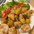 ねみねみ's cooksnap of when they made 鶏とじゃが芋のてりてり炒め煮♪.