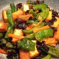 クックYZFAJO☆'s cooksnap of when they made 万願寺とうがらしと厚揚げの豆板醤炒め.