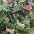 yukksmi's cooksnap of when they made 小松菜とベーコンの玉子炒め.