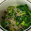 ♪ミチル♪'s cooksnap of when they made 菜の花としらすの炒め物.