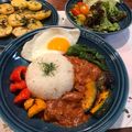 こつゆ514's cooksnap of when they made カフェご飯風カレー盛り付け方＊野菜添え.