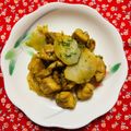 チェックのミニくま's cooksnap of when they made 鶏と薄切りじゃが芋のバター醤油炒め.