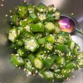 かわいい星優のママ's cooksnap of when they made 薬味に✨シャキシャキオクラの柚子胡椒あえ.