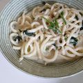 pinkyume's cooksnap of when they made 【楽めし】ツナと法蓮草のクリーミィうどん.