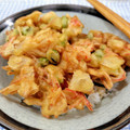 在宅勤務のおじさん's cooksnap of when they made シーフードミックスで！　海鮮かき揚げ丼♪.