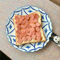 キンプリ's cooksnap of when they made ウィンナーと梅のトースト.