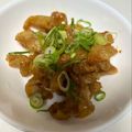 チャプチェ☆ピビンパ's cooksnap of when they made 鶏皮おつまみ♡さっぱり甘酢焼き.