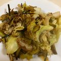 papikun's cooksnap of when they made ニンニクの葉とキャベツと豚肉炒め.