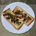 にきけん's cooksnap of when they made ちょっと不思議なスイーツ風お好みトースト.