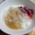 hiyoko17's cooksnap of when they made 桃でかき氷シロップ風.