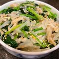 むしゃむしゃもぐもぐ's cooksnap of when they made 豆モヤシと小松菜のナムル☆お酢をプラス☆.