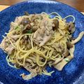 ☆☆mmキッチン☆☆'s cooksnap of when they made 男子にも！豚肉ときのこの柚子胡椒パスタ♪.