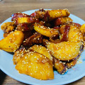 ゆう's cooksnap of when they made サクっ！さつまいもと豚小間肉の甘酢炒め.