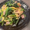 クックQJIGE1☆'s cooksnap of when they made 簡単♡ほうれん草とベーコンの卵マヨ炒め.