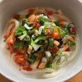 Blue's cooksnap of when they made 冷やし豆乳キムチうどん.