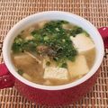 あーこ姐's cooksnap of when they made 豆腐とエノキと油揚げのお味噌汁♪.