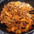 はまー１２２９'s cooksnap of when they made 甘辛豚バラ＆ごぼうのキムチ炒め♡.