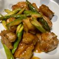 ♬のんのこ日和♬'s cooksnap of when they made ☆むね肉とアスパラのマヨポン炒め☆.