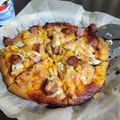 des nyan's cooksnap of when they made ホットケーキミックスで簡単ピザ☆.