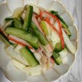 きなりん＊'s cooksnap of when they made 長芋ときゅうりとかにかまの酢の物.