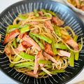 ちいさん's cooksnap of when they made ☆ほうれん草とベーコンの和風パスタ☆.