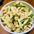 J_son's cooksnap of when they made レンジで☆ささみときゅうりのごまドレ和え.