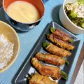 ˚♡'s cooksnap of when they made 一番簡単なピーマンの肉巻き.