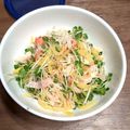 Ｍ姉さん's cooksnap of when they made 貝割れ☆カニカマ☆たくあんの和え物.