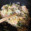 MAYUSHIZU's cooksnap of when they made 小松菜とベーコンの卵炒め.