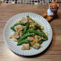 料理おじさん's cooksnap of when they made スナップえんどうと豚バラの玉子炒め.