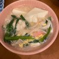 105♡'s cooksnap of when they made かにかまとにらの崩し豆腐煮込み.
