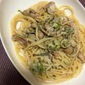 クックYRLXUJ☆'s cooksnap of when they made ✨鶏皮のねぎ塩パスタ✨.