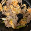 いっぺい99's cooksnap of when they made 豚肉ときくらげの卵炒め.