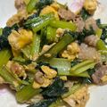puuuuta's cooksnap of when they made 豚肉と小松菜のニンニク醤油炒め.