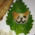 ミロ9607's cooksnap of when they made ねこの大根おろしアート.