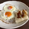 ※ぴーまん's cooksnap of when they made 朝ごはんに☀白身も黄身も完璧な目玉焼き.